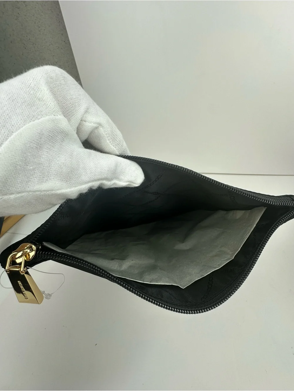 Michael Kors Black Nylon Large Tote with Gold-Tone Hardware